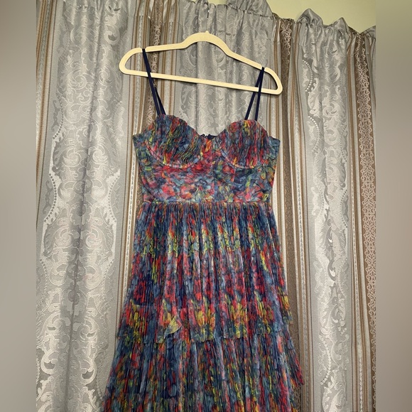 Hutch Tiered Bustier Dress Slate Wild Garden Floral - Picture 6 of 8